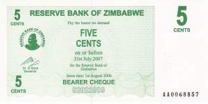 5 Cents Zimbabwe p.34 2006